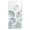 Banjado Magnettafel 37x78cm Magnetwand Silber Aus Metall Magnetpinnwand Pinnwand Inkl. 4 Magnete Motiv Weiße Ringe