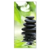 Banjado Magnettafel 37x78cm Magnetwand Silber Aus Metall Magnetpinnwand Pinnwand Inkl. 4 Magnete Motiv Steine&Relax