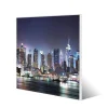 Banjado Magnettafel 50x50cm Magnetwand Weiß Aus Metall Magnetpinnwand Pinnwand Inkl. 4 Magnete Motiv New York
