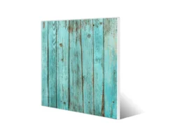 Banjado Magnettafel 50x50cm Magnetwand Weiß Aus Metall Magnetpinnwand Pinnwand Inkl. 4 Magnete Motiv Blaues Holz