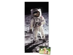 Banjado Magnettafel 37x78cm Magnetwand Weiß Aus Metall Magnetpinnwand Pinnwand Inkl. 4 Magnete Motiv Astronaut