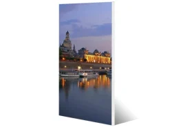 Banjado Magnettafel 37x78cm Magnetwand Weiß Aus Metall Magnetpinnwand Pinnwand Inkl. 4 Magnete Motiv Dresden