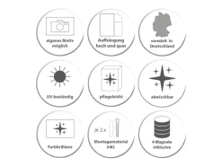 Banjado Magnettafel 78x37cm Magnetwand Schwarz Aus Metall Magnetpinnwand Pinnwand Inkl. 4 Magnete Motiv Kupfer Patina