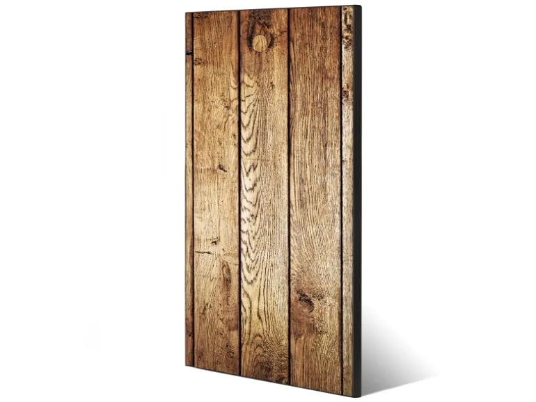 Banjado Magnettafel 37x78cm Magnetwand Schwarz Aus Metall Magnetpinnwand Pinnwand Inkl. 4 Magnete Motiv Geöltes Holz