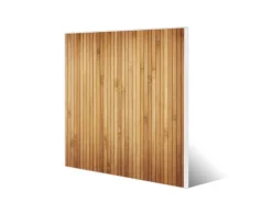 Banjado Magnettafel 50x50cm Magnetwand Weiß Aus Metall Magnetpinnwand Pinnwand Inkl. 4 Magnete Motiv Bambusholz