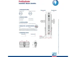 Basi - V50 - Profil-Doppelzylinder - 35/45 mm - Verschiedenschließend