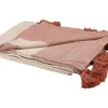 Baumwoll-Decke Ancient Secrets 140 cm x 180 cm Off-Weiß-Terracotta