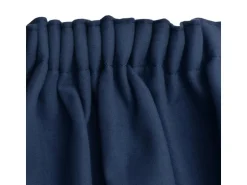 Beautissu Amelie TK Vorhang mit Kräuselband 140x245cm Blau 2tlg