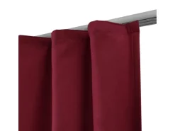 Beautissu Amelie TK Vorhang mit Kräuselband 140x245cm Rot 2tlg