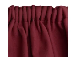 Beautissu Amelie TK Vorhang mit Kräuselband 140x245cm Rot 2tlg