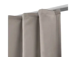 Beautissu Amelie TK Vorhang mit Kräuselband 140x245cm Sand 2tlg