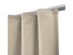 Beautissu Amelie TK Vorhang mit Kräuselband 140x245cm Creme 2tlg