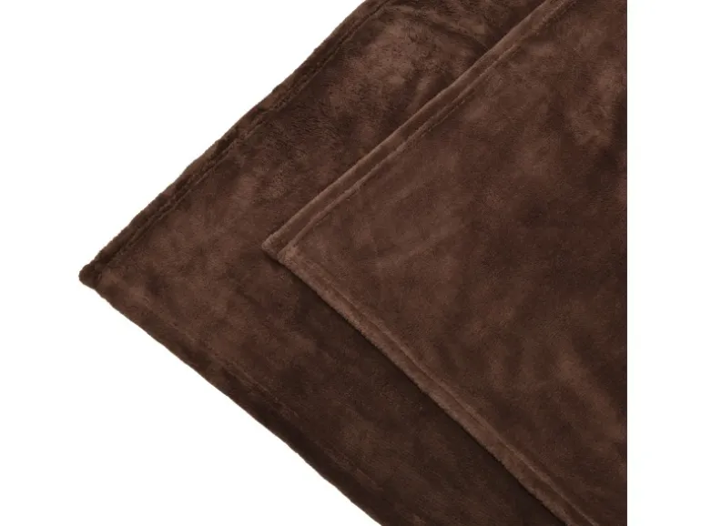Beautissu Aurelia Decke 150x200cm Dunkelbraun