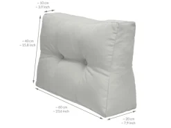 Beautissu ECO Elements Palettenkissen Sitz + Rücken Hellgrau 2tlg