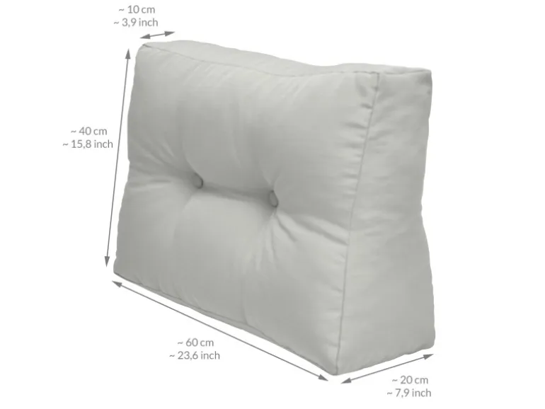 Beautissu ECO Elements Palettenkissen Sitz + Rücken Hellgrau 2tlg