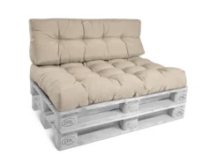 Beautissu ECO Style Palettenkissen Rücken 120x40x10cm Natur