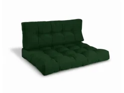 Beautissu ECO Style Palettenkissen Sitz 120x80x15cm Dunkelgrün + Rücken 1tlg
