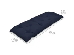 Beautissu Flair BK Bankpolster 150x50x8cm Dunkelblau