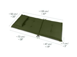 Beautissu HighLux HL Hochlehner 120x52x7cm Dunkelgrün 4tlg