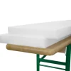 Beautissu Konstanz Schaumstoffrohling für Bierbank 4x25x220cm Weiß 2tlg