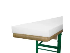 Beautissu Konstanz Schaumstoffrohling für Bierbank 4x25x220cm Weiß 2tlg