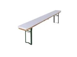 Beautissu Konstanz Schaumstoffrohling für Bierbank 4x25x220cm Weiß 2tlg