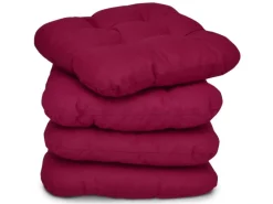 Beautissu Lisa Stuhlkissen 40x40x8cm Rot 4tlg