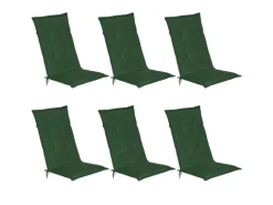 Beautissu Loft HL Hochlehner 120x50x6cm Dunkelgrün 6tlg
