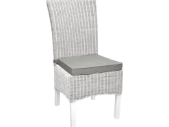 Beautissu Loft SK Stuhlkissen 45x40x5cm Hellgrau 4tlg
