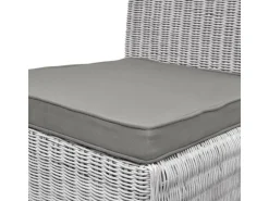 Beautissu Loft SK Stuhlkissen 45x40x5cm Hellgrau 4tlg