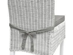 Beautissu Loft SK Stuhlkissen 45x40x5cm Hellgrau 4tlg