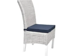 Beautissu Loft SK Stuhlkissen 45x40x5cm Dunkelblau 4tlg
