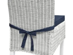 Beautissu Loft SK Stuhlkissen 45x40x5cm Dunkelblau 4tlg