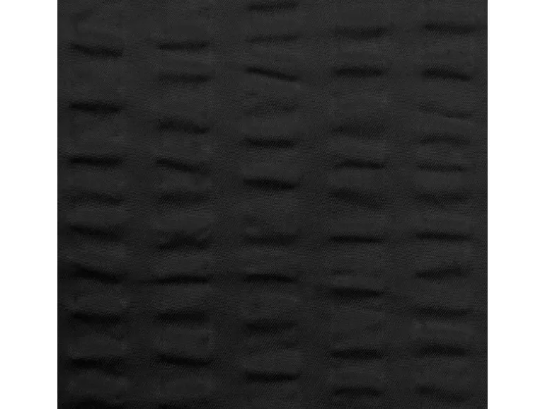 Beautissu Meline Bettbezug 135x200cm + Kissenbezug 40x80cm Schwarz Seersucker 2tlg