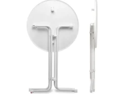 Beautissu Sylt Stehtisch Ø 80 cm Weiß