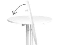Beautissu Sylt Stehtisch Ø 80 cm Weiß