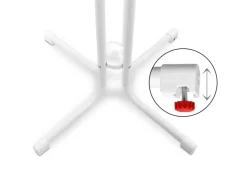 Beautissu Sylt Stehtisch Ø 80 cm Weiß