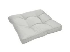 Beautissu Xluna Loungekissen Sitz 50x50x10cm Hellgrau