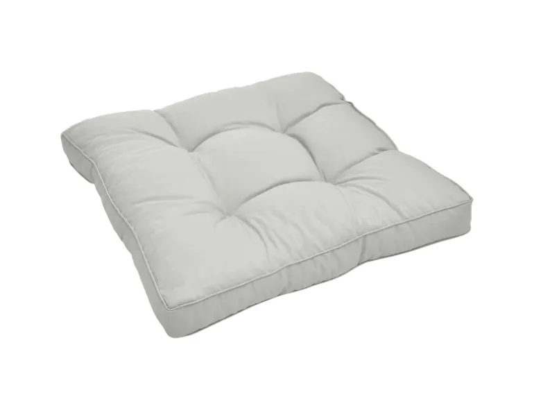 Beautissu Xluna Loungekissen Sitz 50x50x10cm Hellgrau