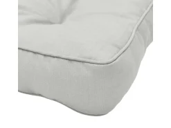 Beautissu Xluna Loungekissen Sitz 50x50x10cm Hellgrau