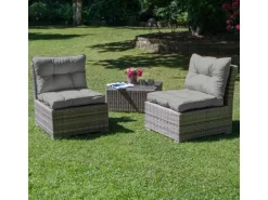 Beautissu Xluna Loungekissen Sitz 50x50x10cm Hellgrau
