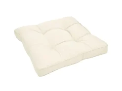Beautissu Xluna Loungekissen Sitz 50x50x10cm Natur