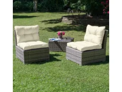 Beautissu Xluna Loungekissen Sitz 50x50x10cm Natur