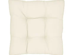 Beautissu Xluna Loungekissen Sitz 60x60x10cm Natur