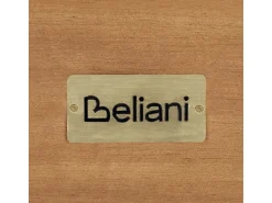 Beliani Gartensofa Heller Holzfarbton Beige 65x179x76