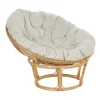Beliani Gartenstuhl Naturfarben Beige 110x110x77