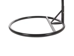 Beliani Hängesessel Grau Schwarz 97x97x199