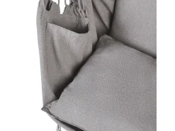 Beliani Hängesessel Grau 152x122x152