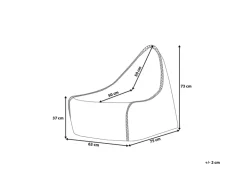 Beliani Sitzsack DROP Hellblau 75x63x73
