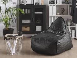 Beliani Sitzsack DROP Schwarz 75x63x73